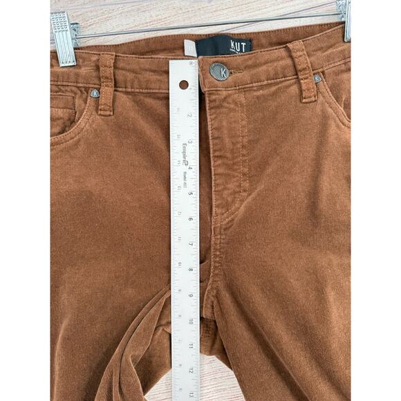 Kut from the Kloth Karen Baby Bootcut Corduroy Jeans Womens 12 Brown - Picture 7 of 9